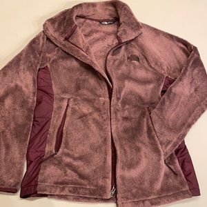 Purple North Face fuzzy zip-up